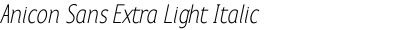 Anicon Sans Extra Light Italic
